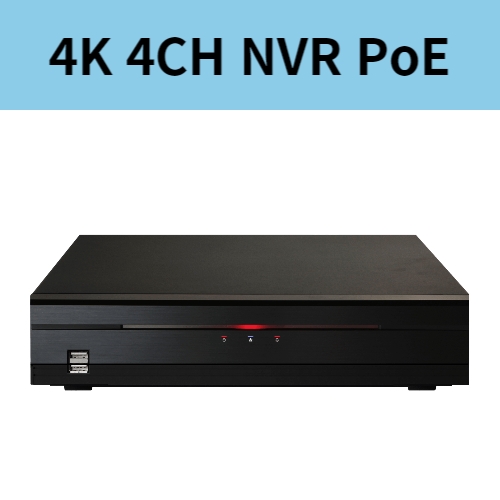 DR-S2504P 4채널 4K PoE 국산녹화기 NVR 하드2슬롯 기본2TB 아이디스