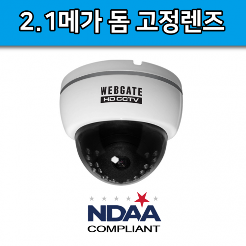 NK1080D-IR24-F3.6 2백만화소 돔 고정렌즈 웹게이트 NDAA CCTV 카메라