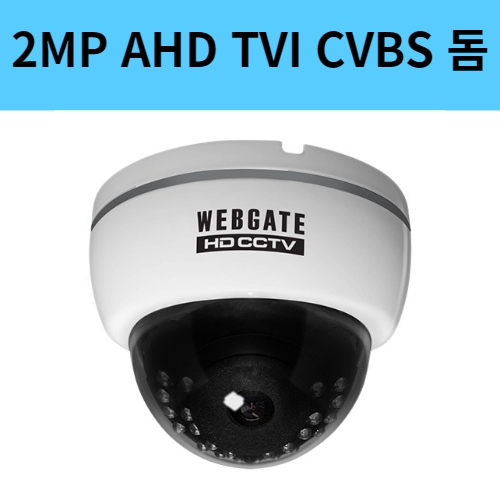 KT1080D-IR24-F3.6 2백만화소 AHD TVI CVBS 출력 돔적외선 CCTV 카메라