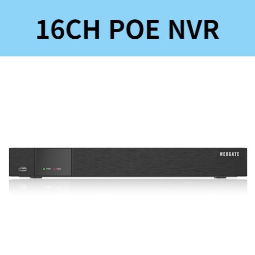 UHN1616P-H2-V3 16채널 POE NVR 4K 해상도 녹화기 저장장치 웹게이트