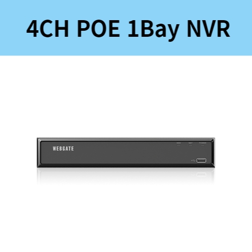 NR4C4PH1 4채널 NVR 4K UHD 저장장치 1Bay 녹화기